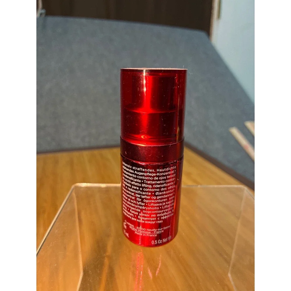 Clarins Total Eye Lift Replenishing Eye Concentrate 0.5 oz 15ml Red Pump Bottle